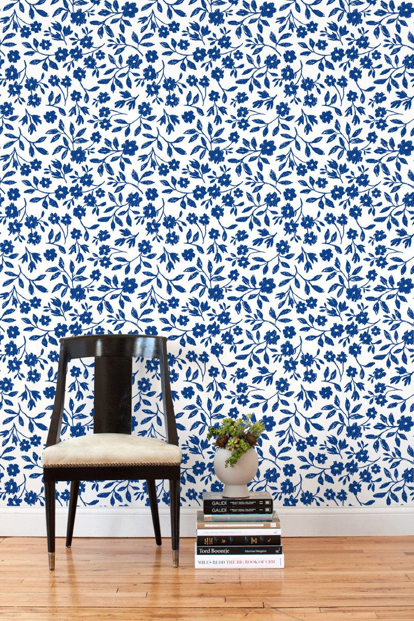 Sketchbook Floral (Blue) Tiles