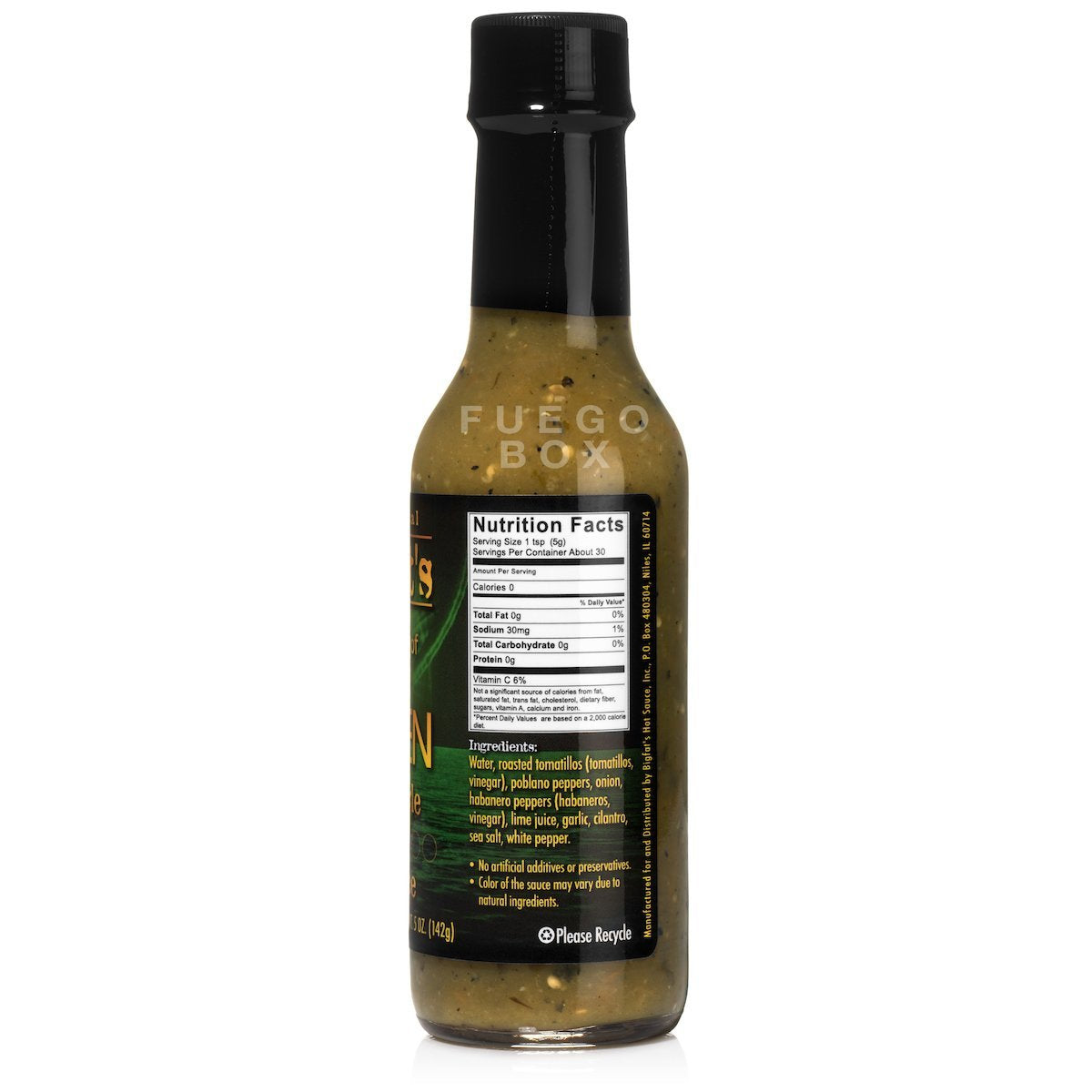 Bigfat's Sea of Green Verde Hot Sauce