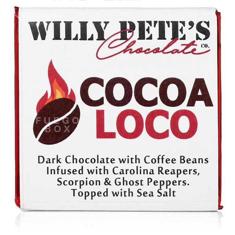 Cocoa Loco Extra Spicy Chocolate by Willy Pete's (3 Small Bars)