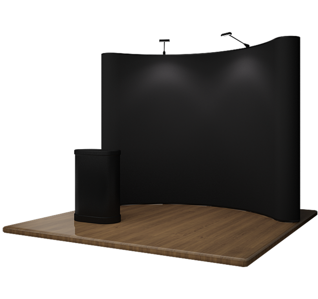 10ft EZ Pop Up Curved - Velcro