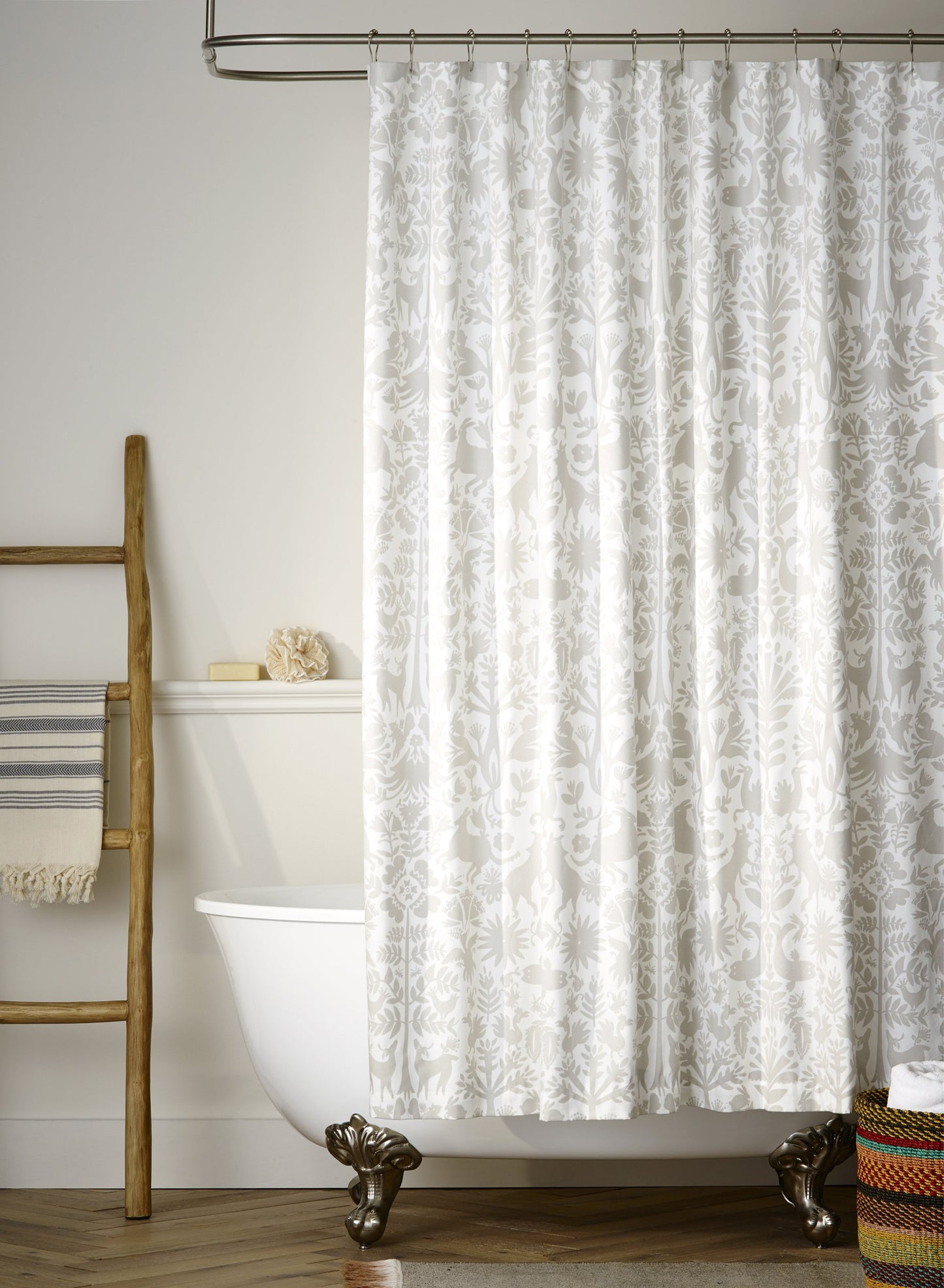 Otomi (Pewter) Shower Curtain