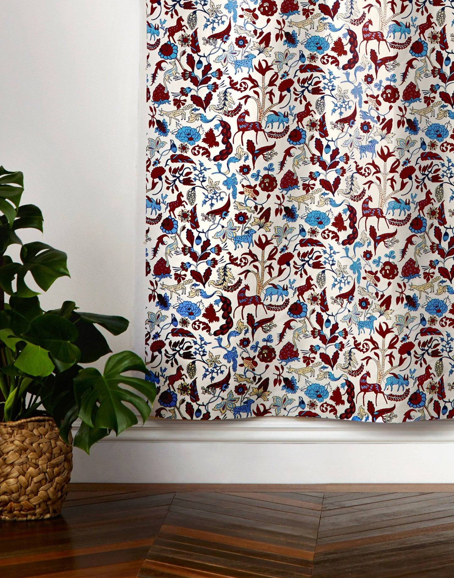 Foret (Brick Red) Fabric