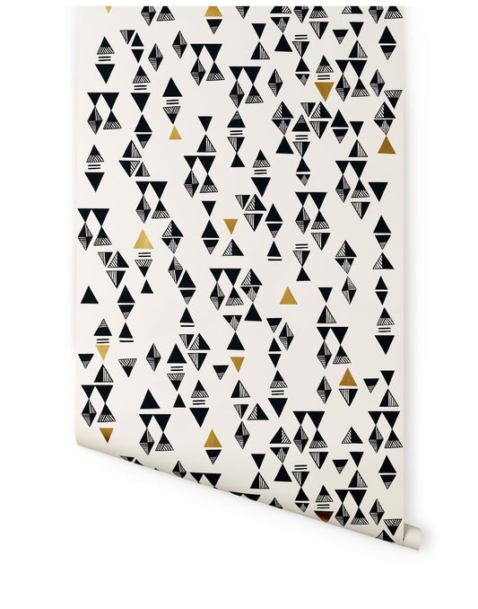 Triangles (Charcoal/Gold)