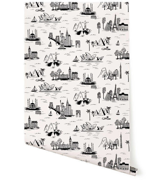 Cities Toile (White)