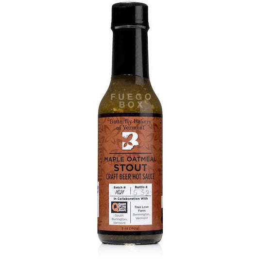 Butterfly Bakery Maple Oatmeal Stout Hot Sauce