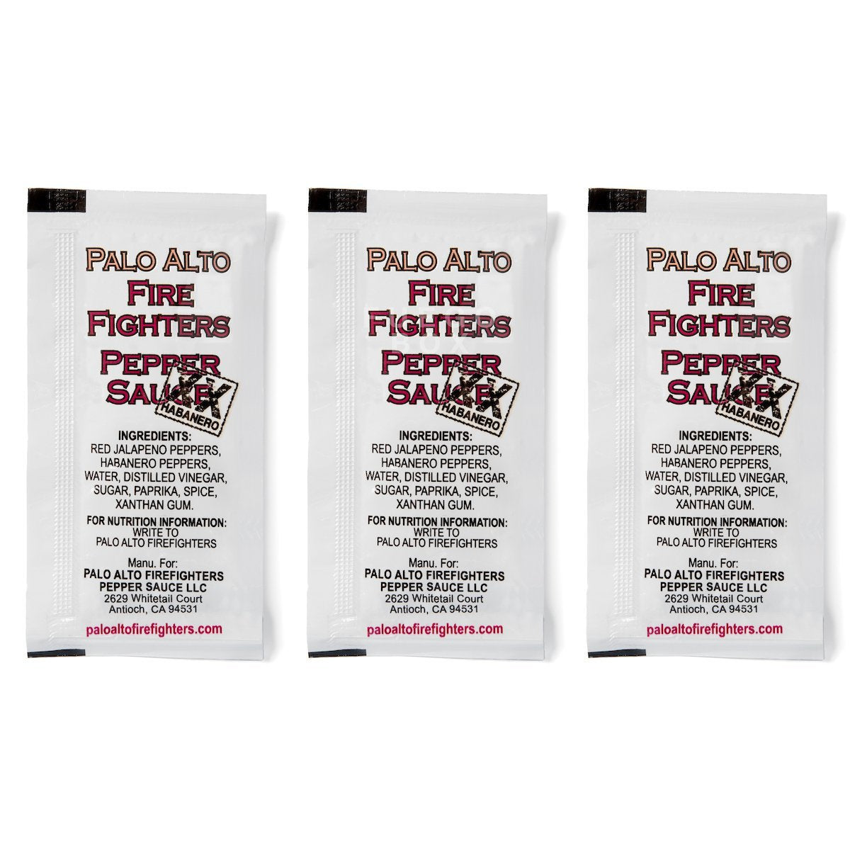 Palo Alto Firefighters Habanero Hot Sauce - 3 Packets